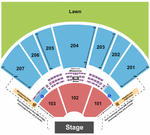 Hollywood Casino Amphitheatre Kid Rock Seating Chart